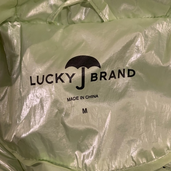 Lucky Brand Water Repellant Anorak jacket in Light Pistachio Medium NWT - Picture 4 of 8